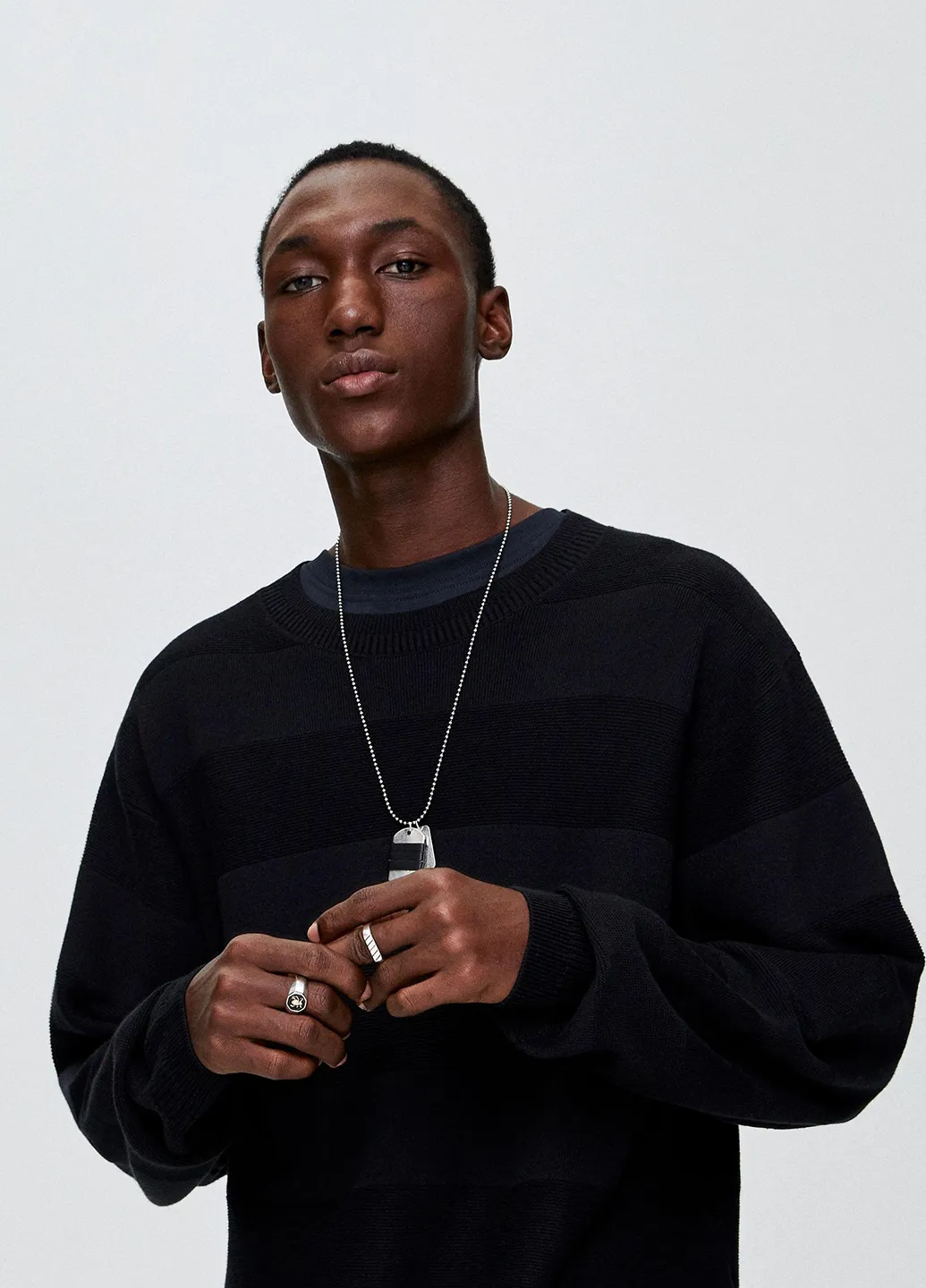 Чорний демісезонний джемпер джемпер Pull & Bear