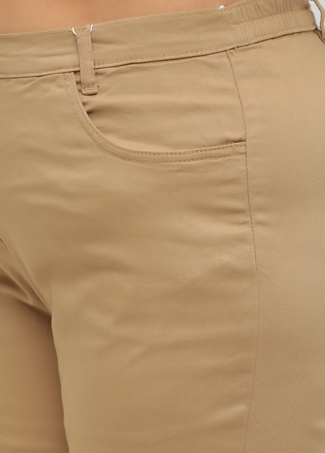 Бежевые кэжуал демисезонные укороченные, зауженные брюки Long Island