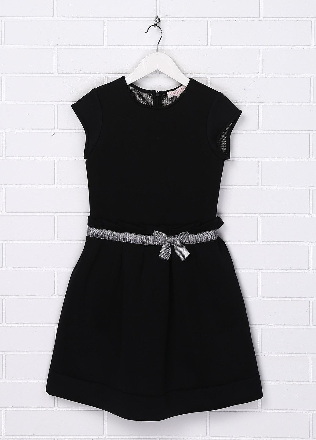 Чорна кежуал плаття, сукня з коротким рукавом Lili Gaufrette