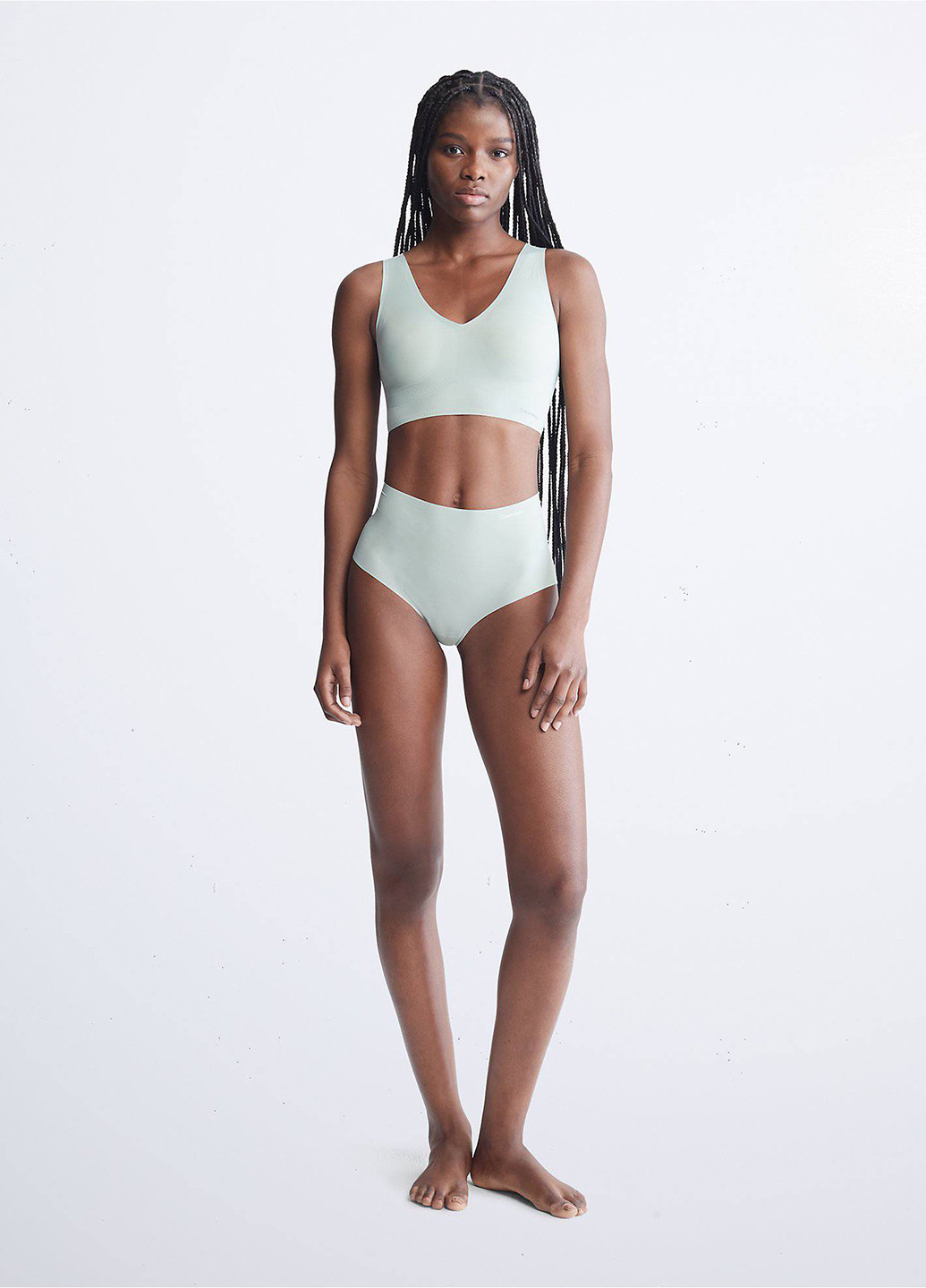 М'ятний топ бюстгальтер Calvin Klein без кісточок мікрофібра, поліамід