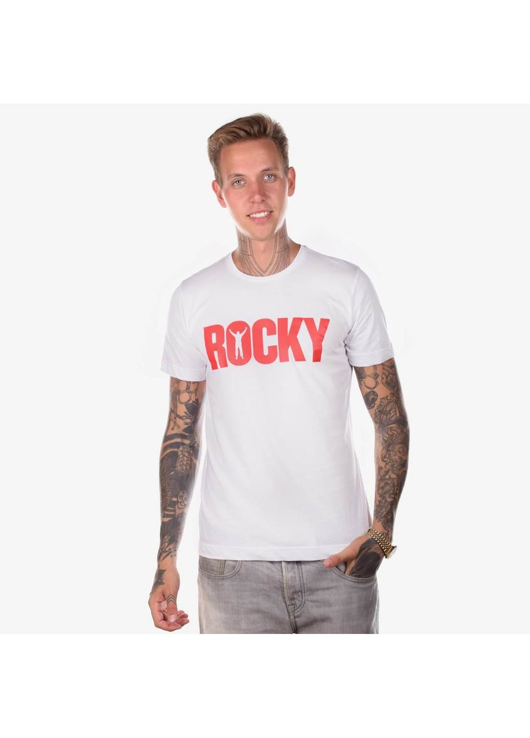 Белая футболка мужская rocky белый Power