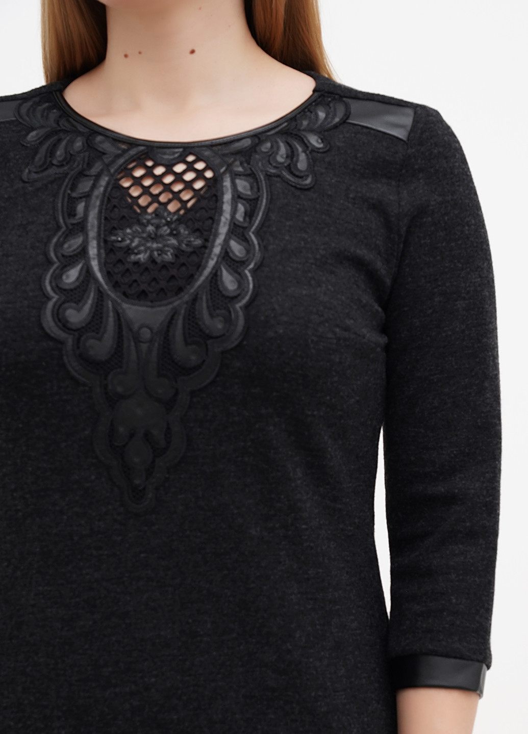 Темно-сіра кежуал сукня а-силует Sassofono меланжева