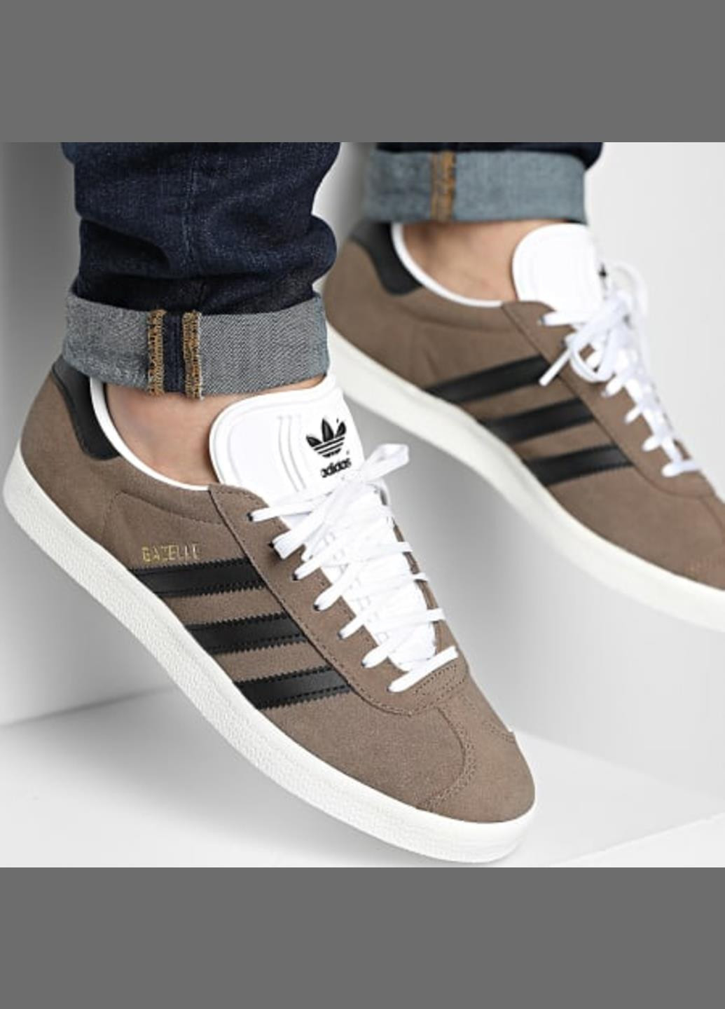 Кроссовки ID3190 adidas Gazelle Earth Strata Black коричневые демисезоны (317279514)