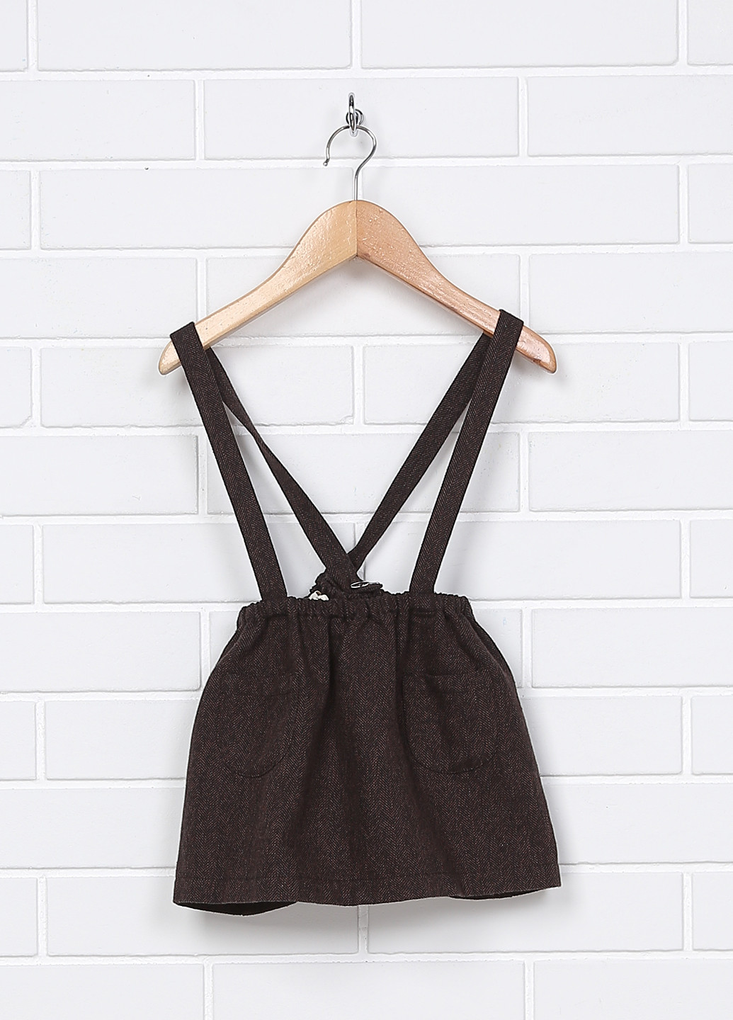 Темно-коричневая кэжуал однотонная юбка Babe & Tess мини