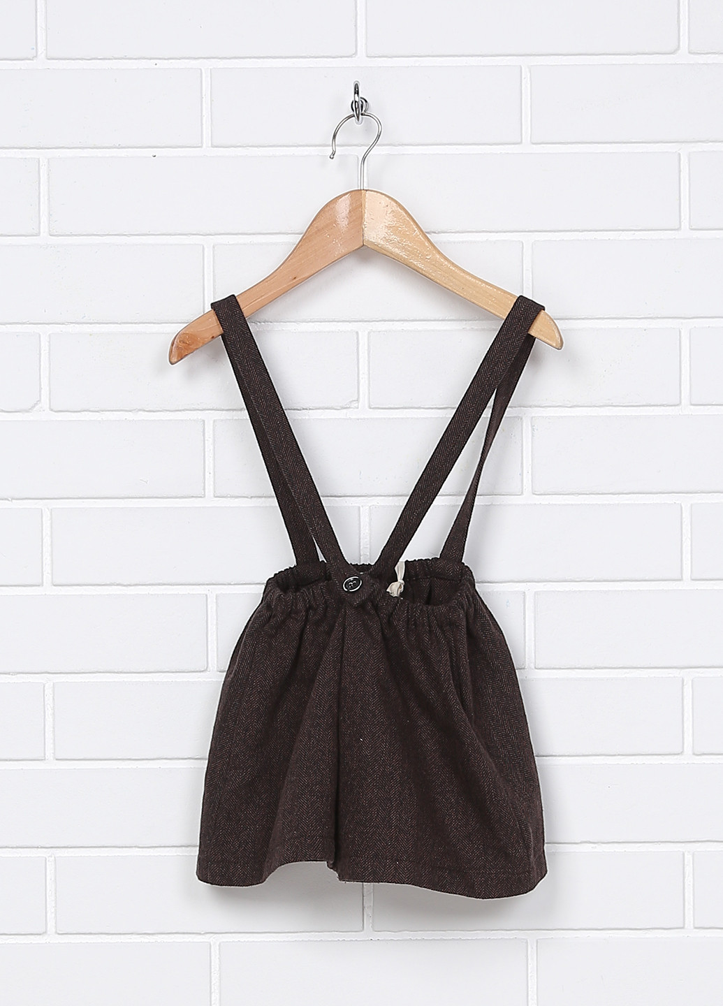 Темно-коричневая кэжуал однотонная юбка Babe & Tess мини