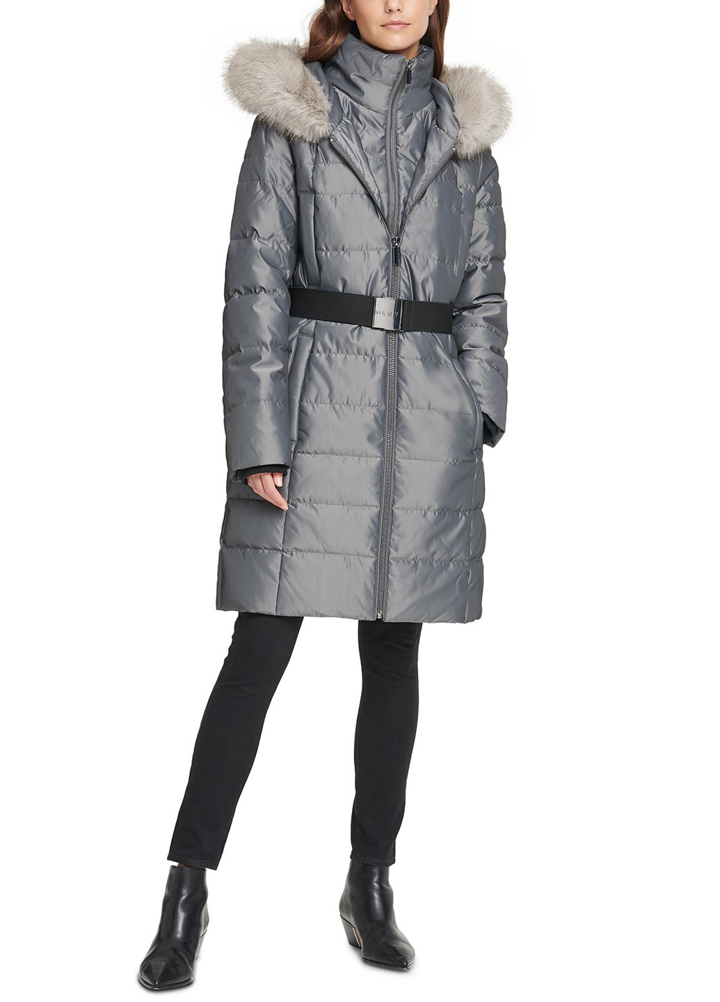 Сіра зимня куртка DKNY