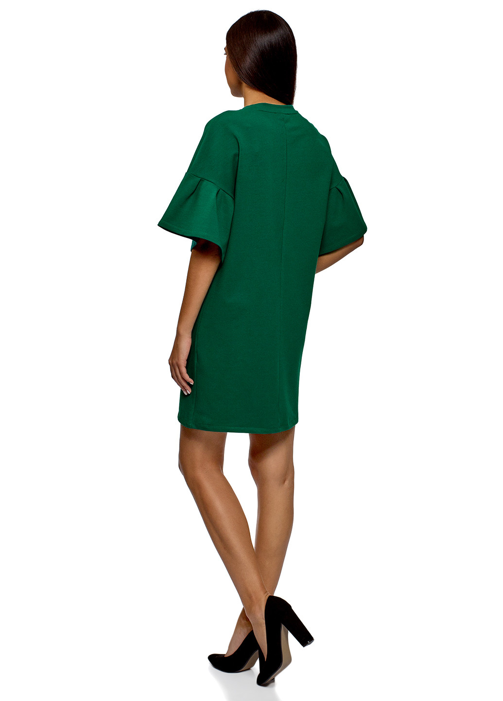 Зелена кежуал сукня Oodji з орнаментом
