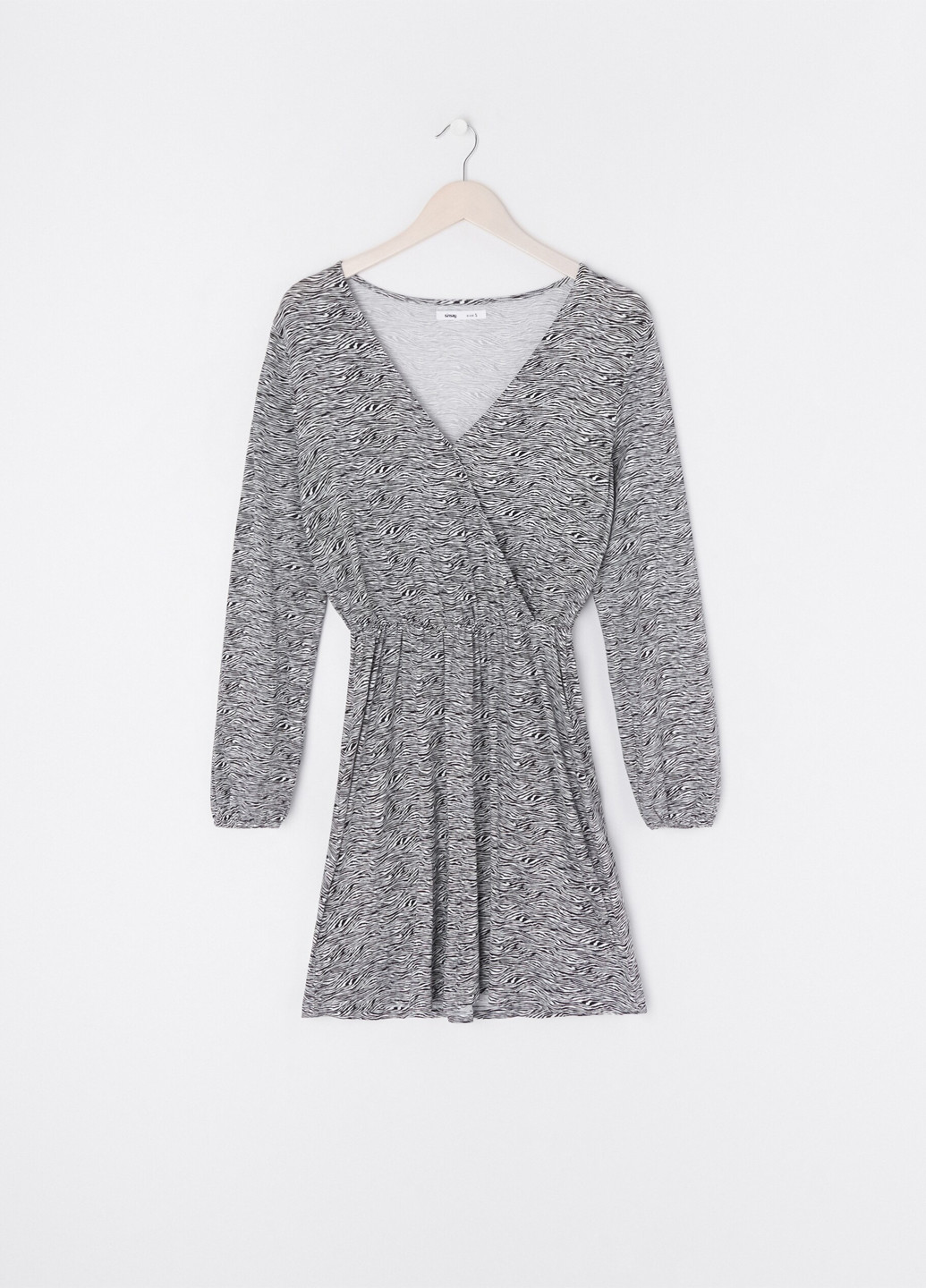 Чорно-білий кежуал сукня Sinsay з абстрактним візерунком