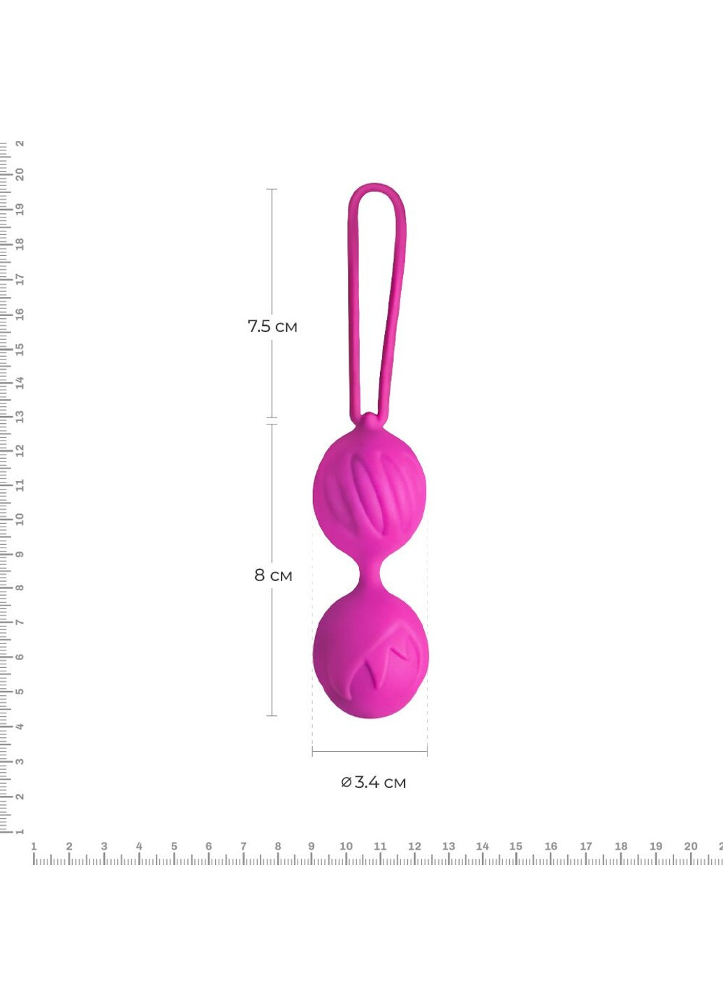 Вагінальні кульки Geisha Lastic Balls Mini Magenta (S), діаметр 3,4 см, вага 85 г Adrien Lastic (254973558)