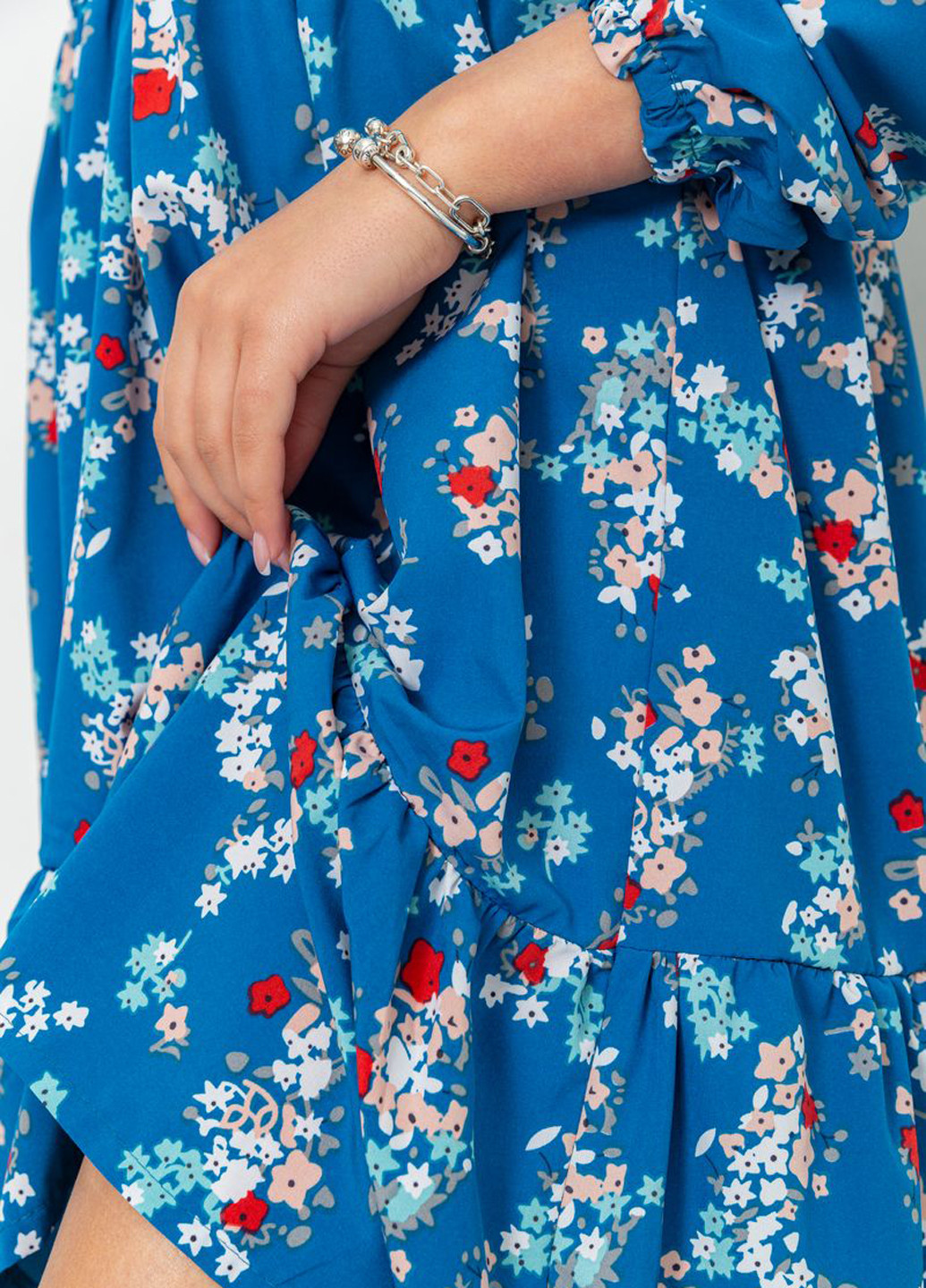 Синя кежуал сукня а-силует Ager з квітковим принтом