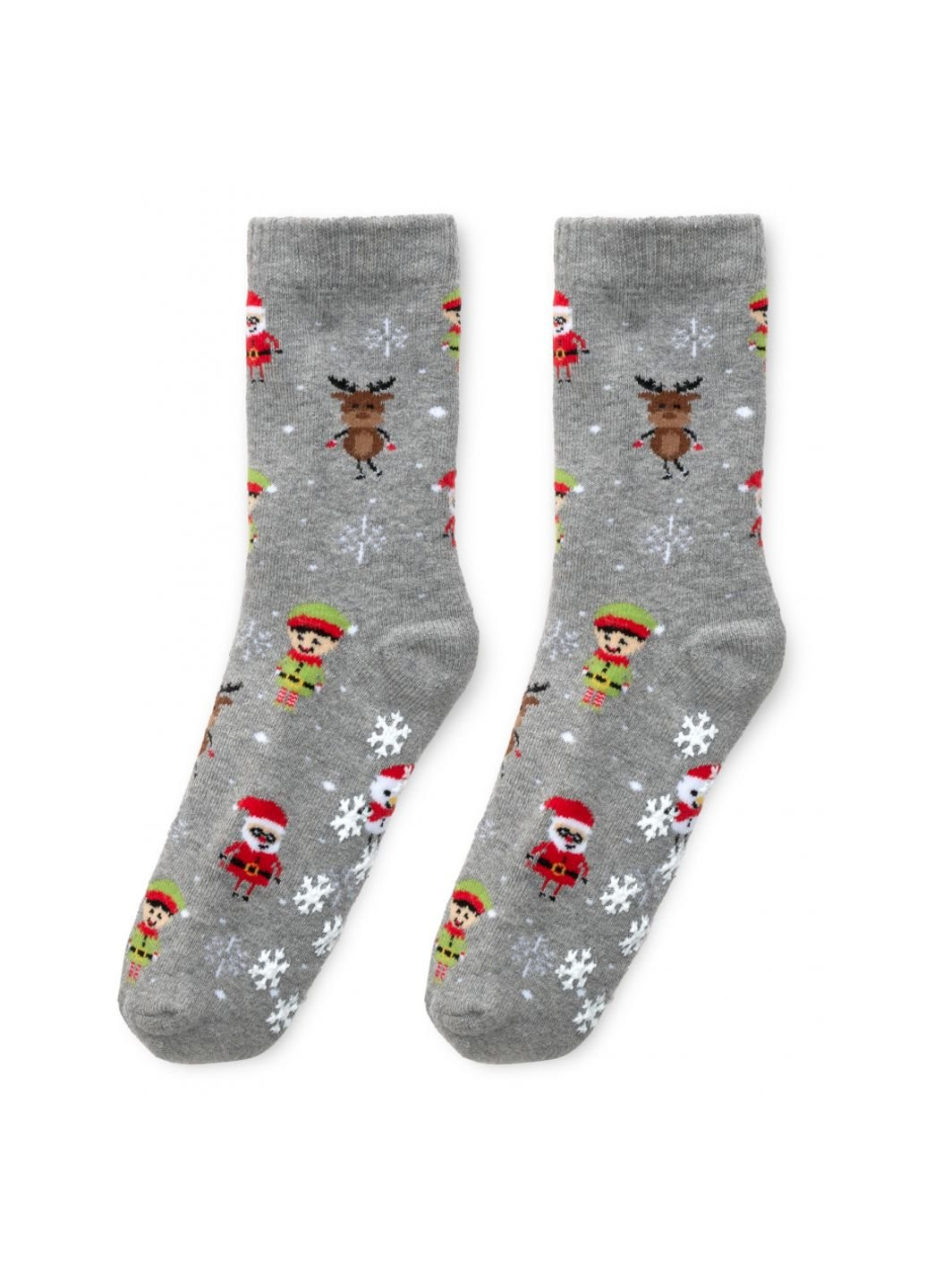 Шкарпетки махрові з оленями (23394-4-gray) Bross (251770740)