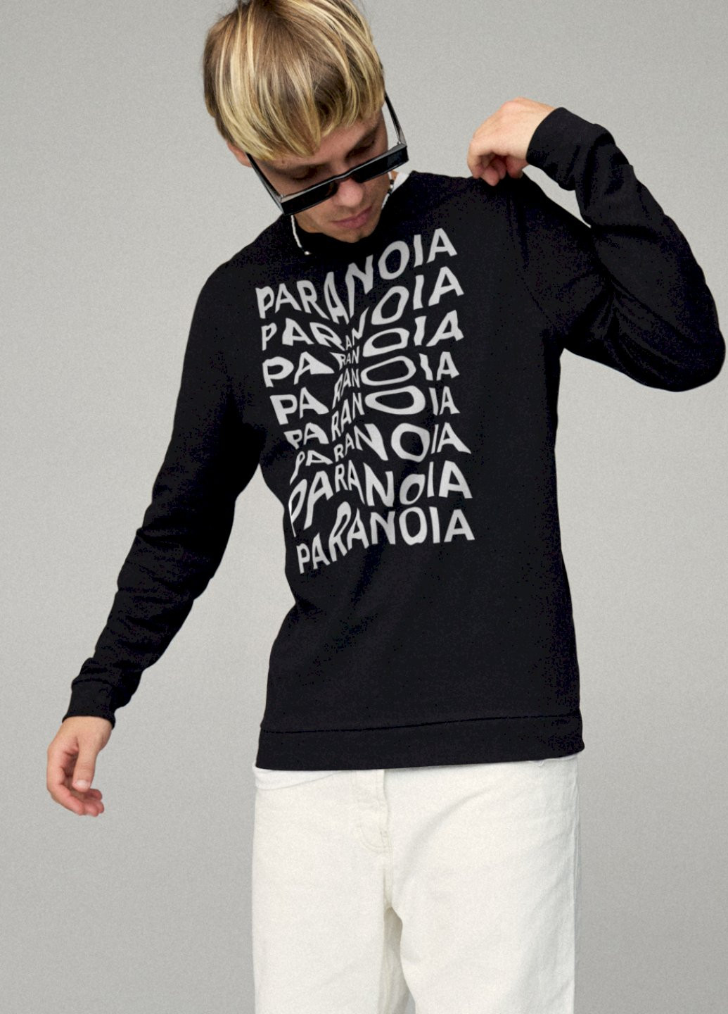 Черный світшот чоловічий basic /no flis/ YAPPI рисунок (254557773)