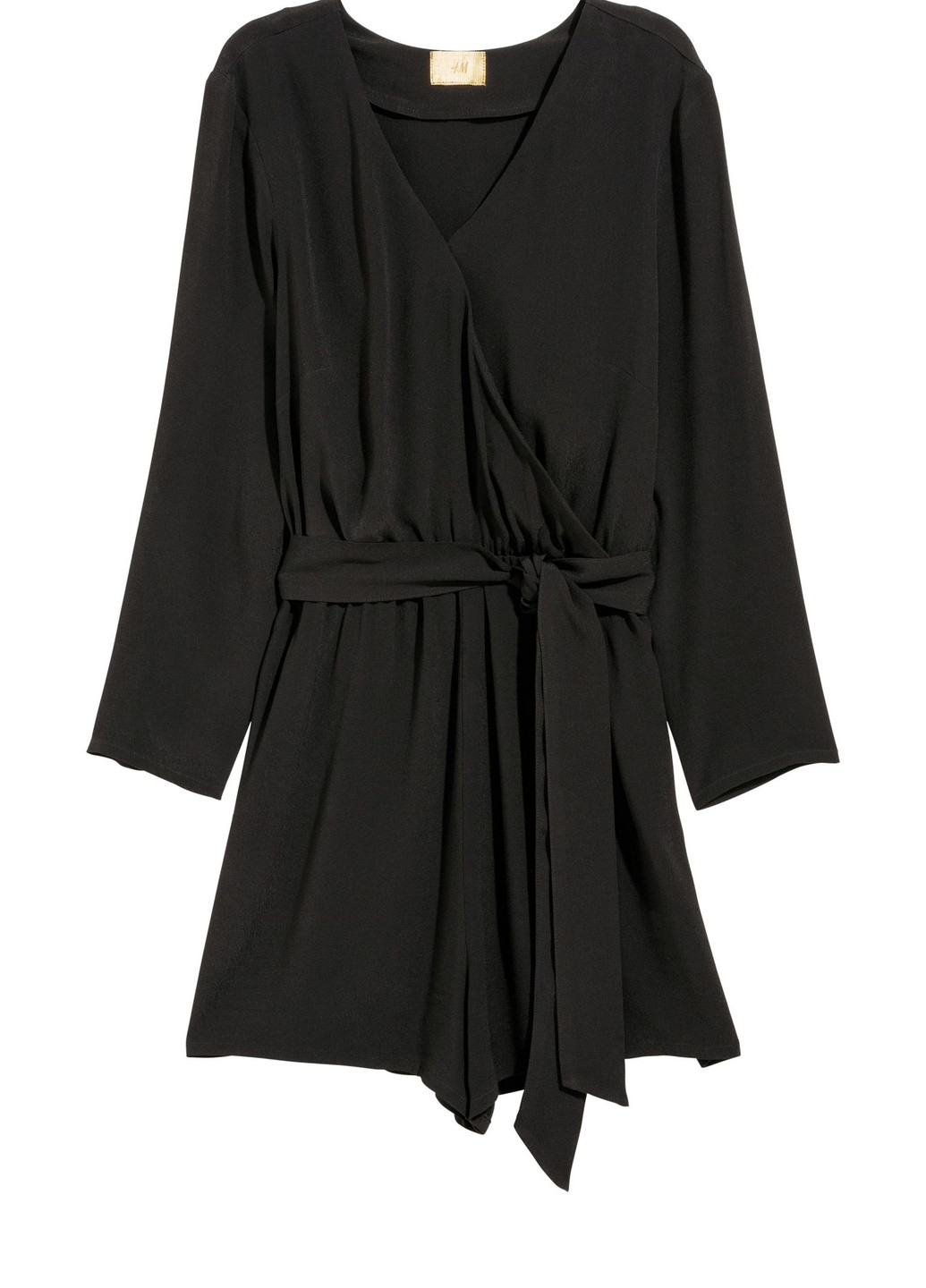 Комбинезон H&M однотонный чёрный кэжуал