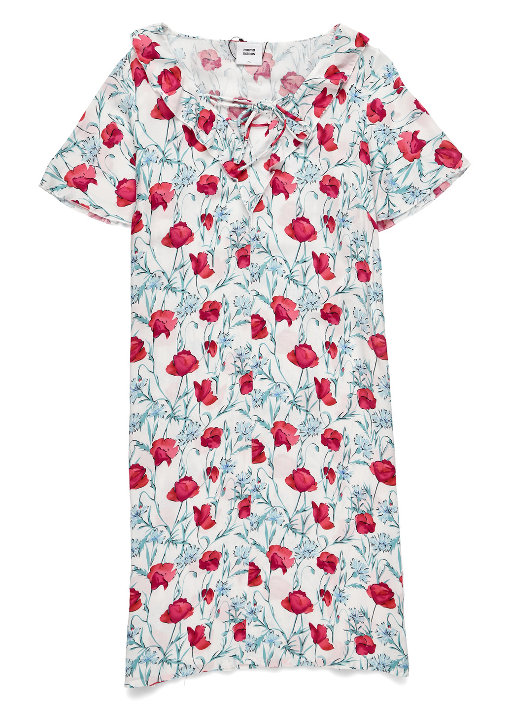 Белое кэжуал платье Mamalicious с цветочным принтом