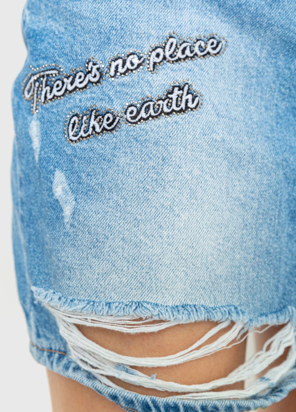 Голубая джинсовая однотонная юбка Ager