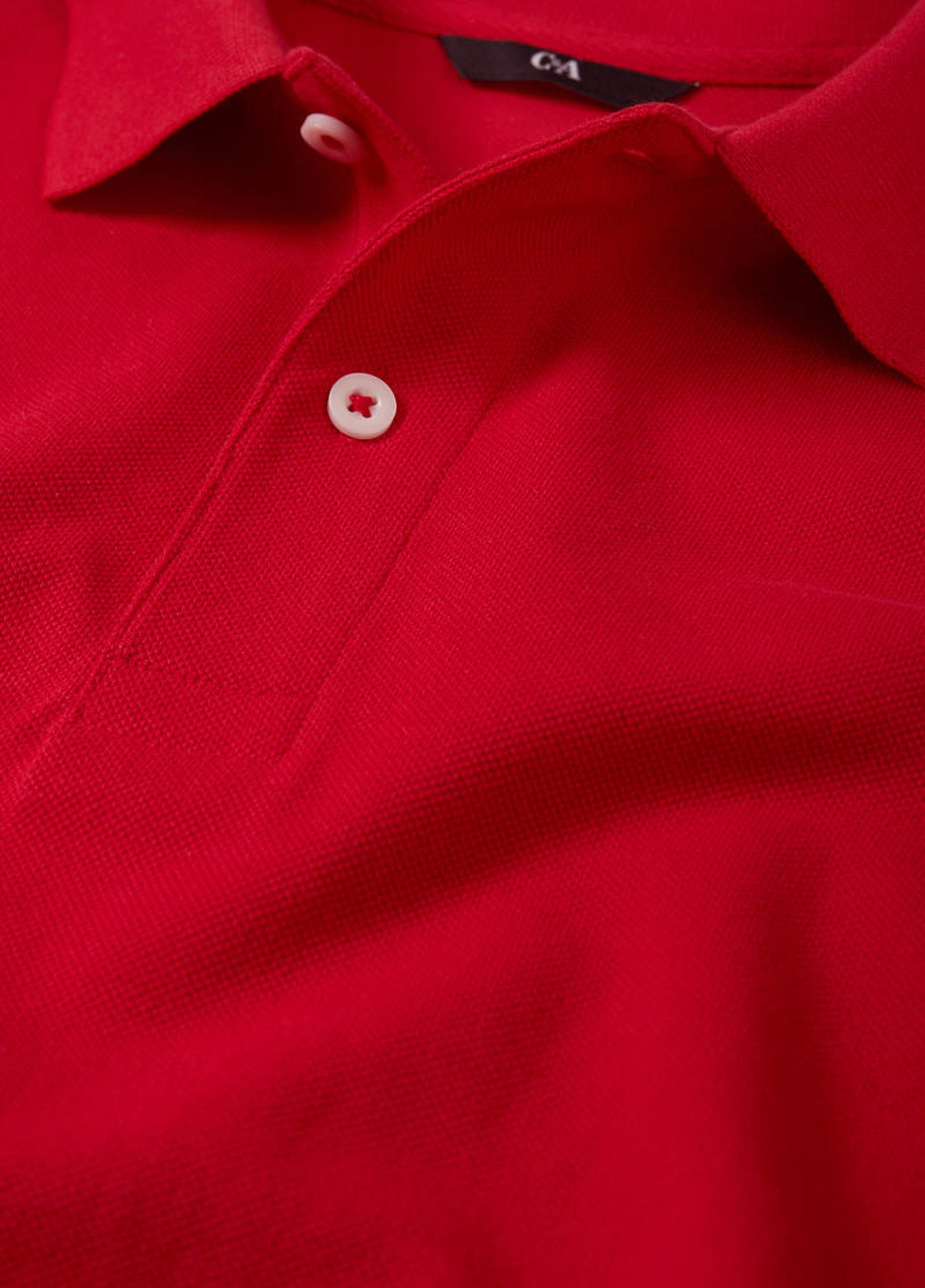Красная футболка-поло для мужчин C&A однотонная