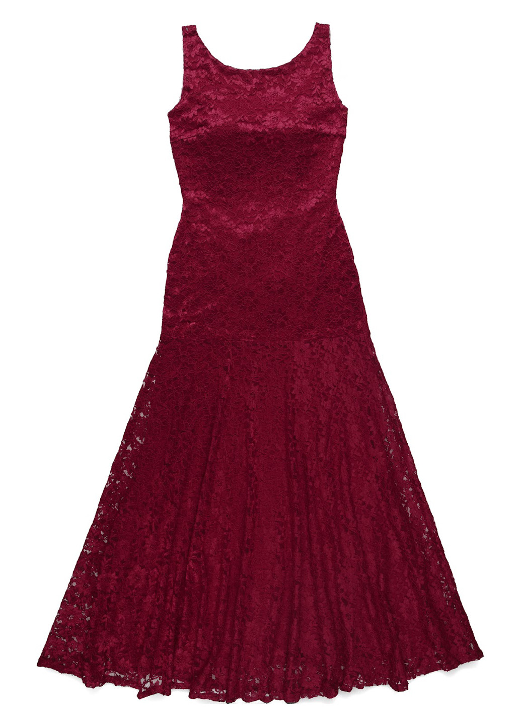 Темно-червона кежуал сукня кльош, з відкритою спиною Swing з квітковим принтом