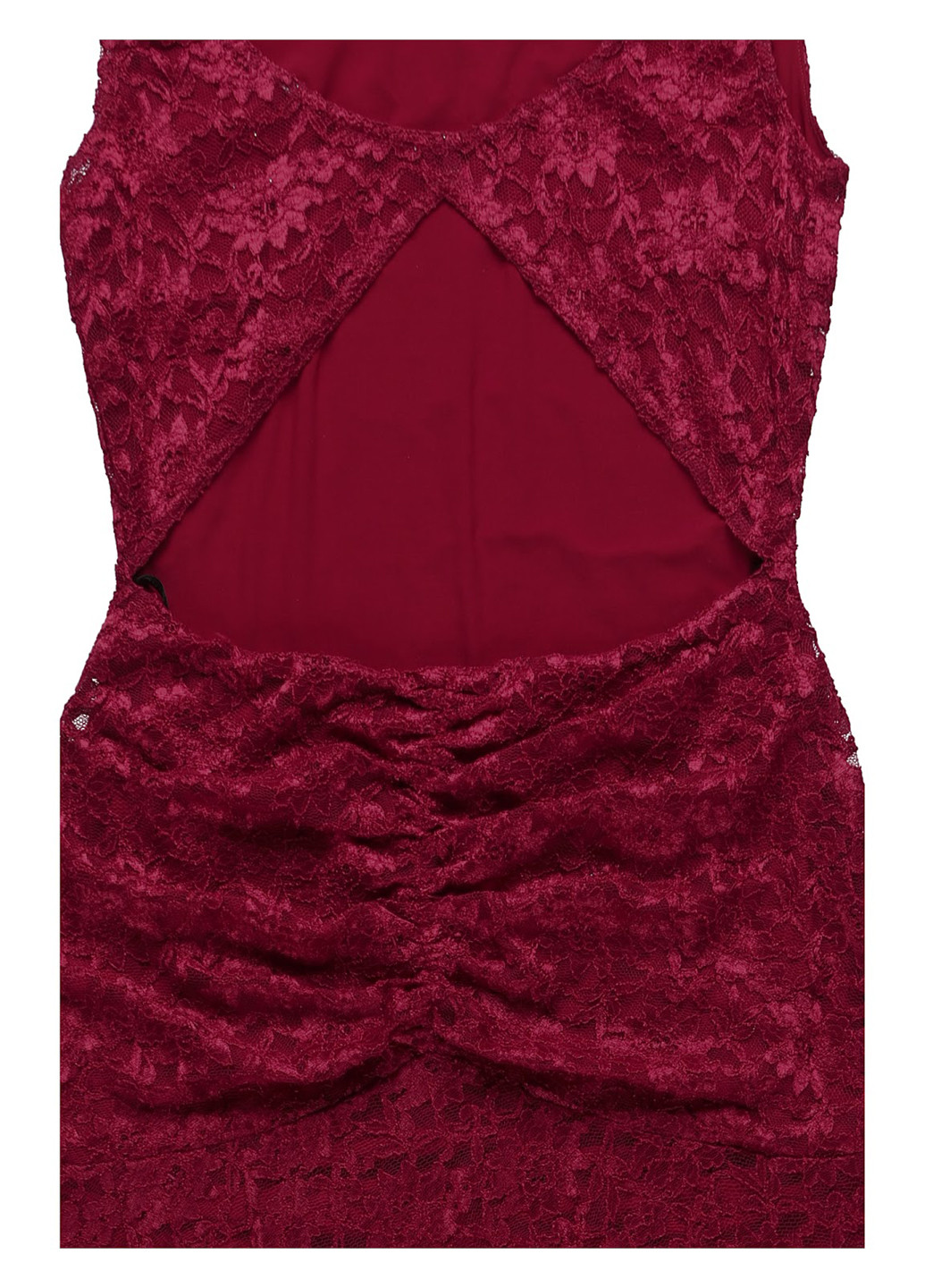 Темно-червона кежуал сукня кльош, з відкритою спиною Swing з квітковим принтом