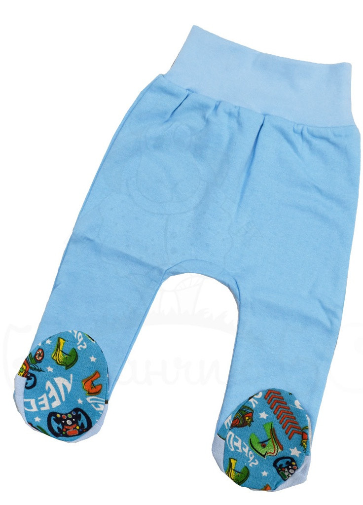 Баранчик БО повзунки для немовлят малюнок блакитний повсякденний футер виробництво - Україна