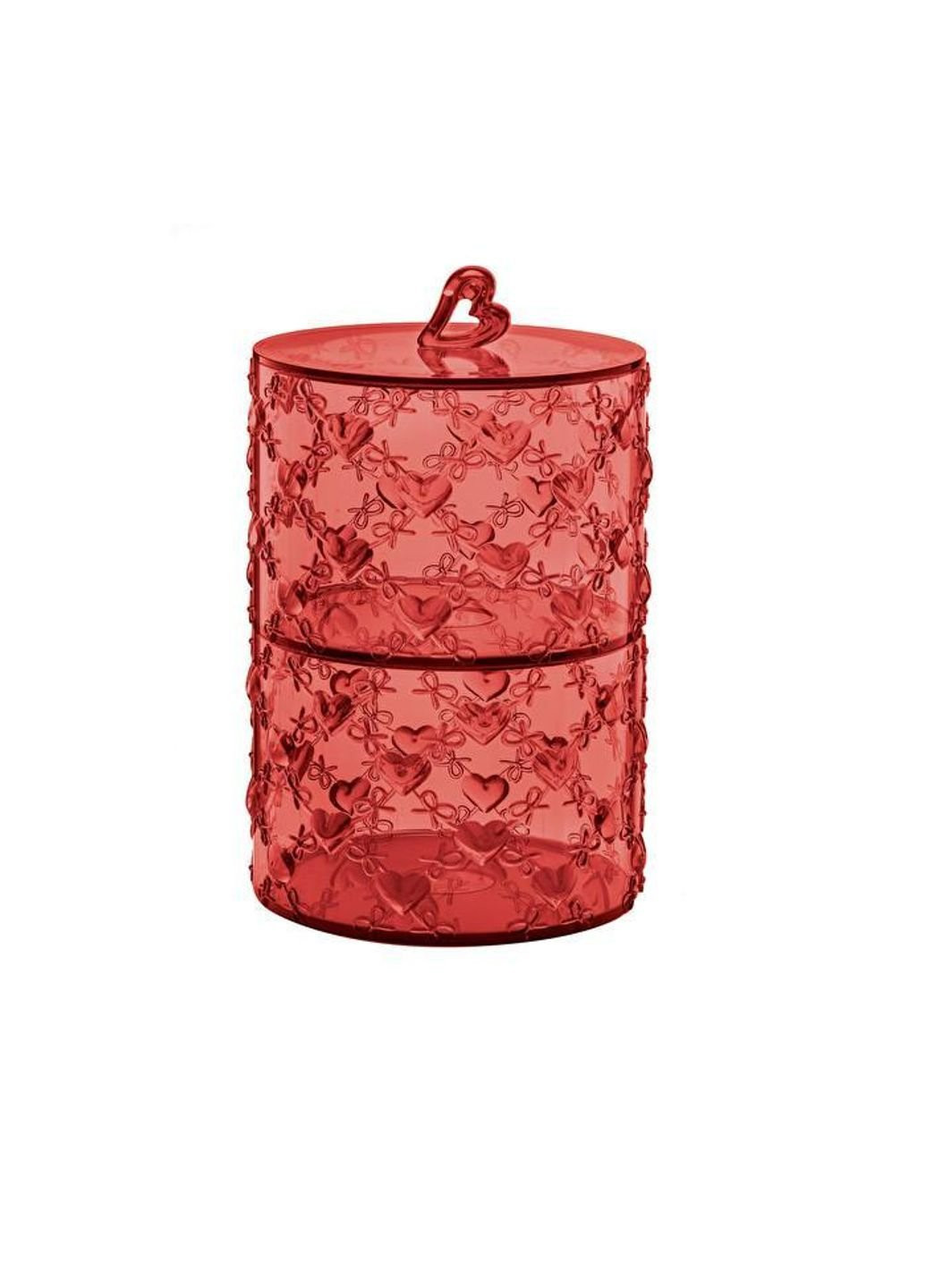 Конфетница из двух емкостей Love 11520165 11х18.3 см красная Guzzini (253871490)