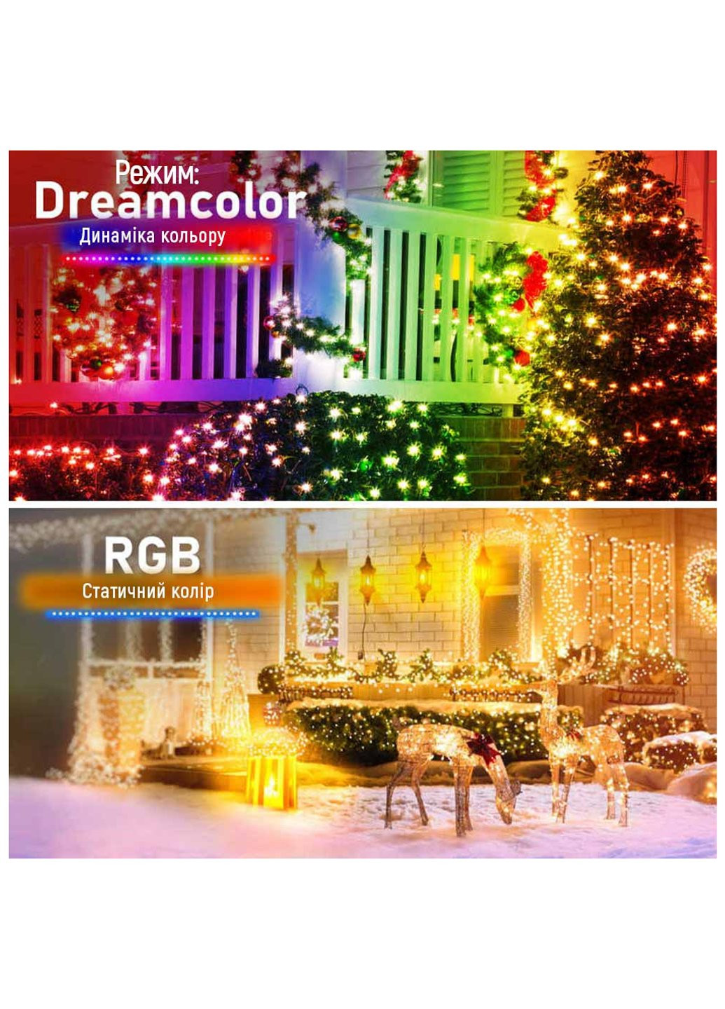 Гирлянда Smart LED RGB WiFi+Bluetooth 10M 60LED IP65 (CW-GS-60L10UMC) Colorway (254593621)