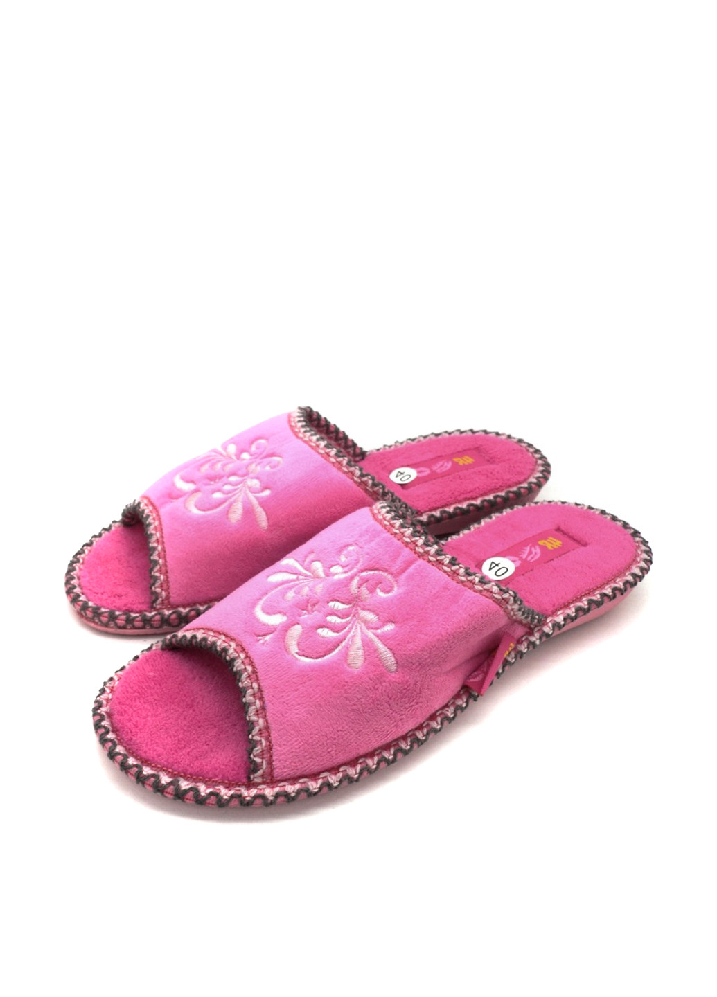 Розовые тапочки 4Rest с вышивкой