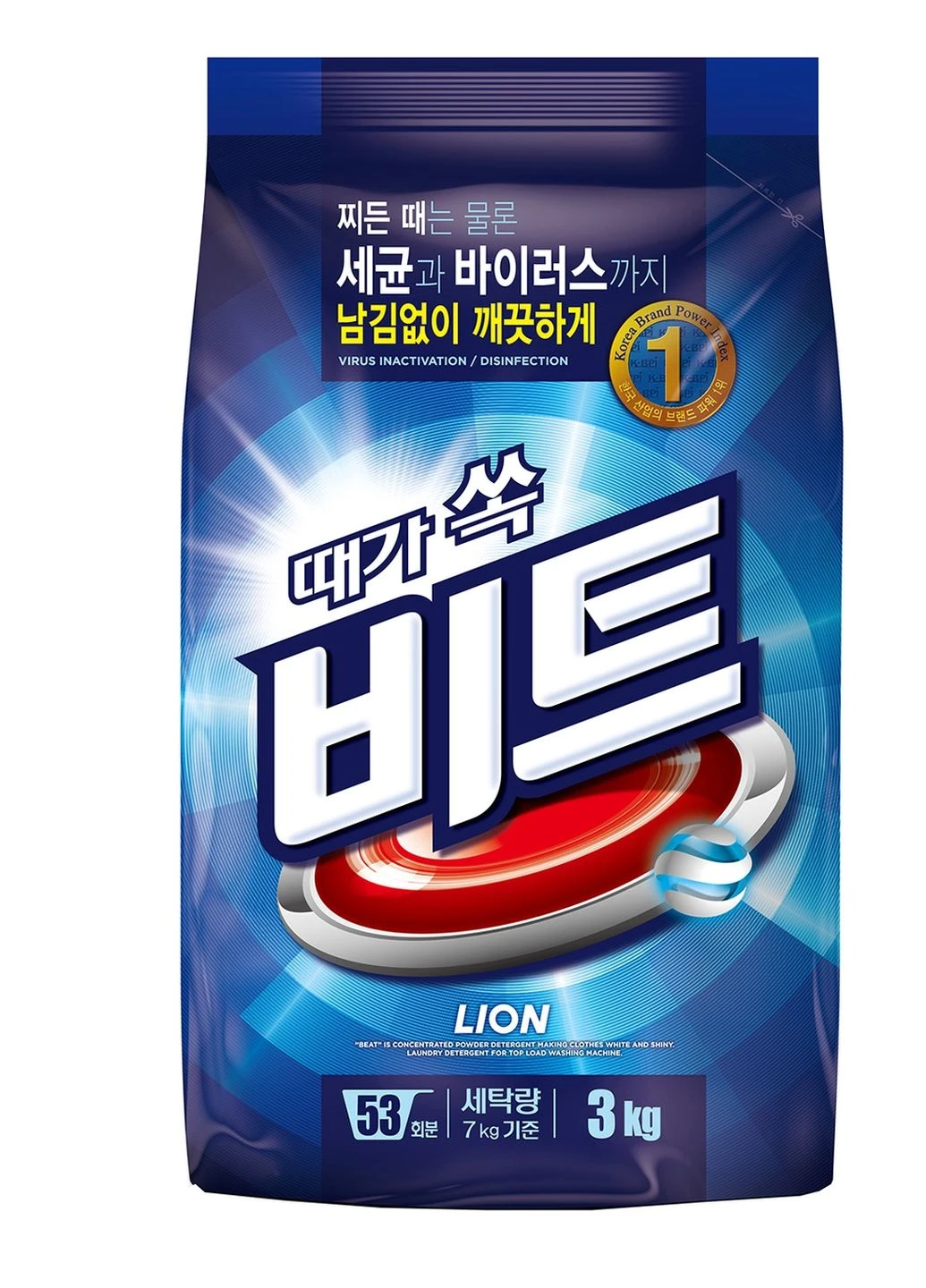 Пральний порошок для ручного та автоматичного прання Beat Pouch, 3 кг LION KOREA (248407731)