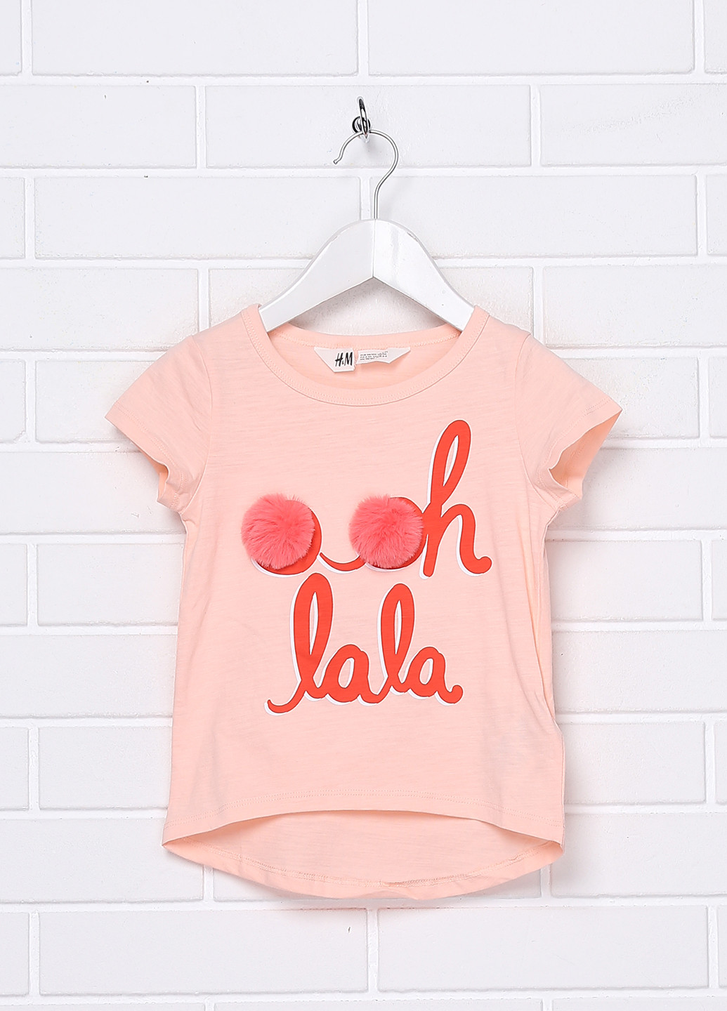 Светло-оранжевая летняя футболка H&M