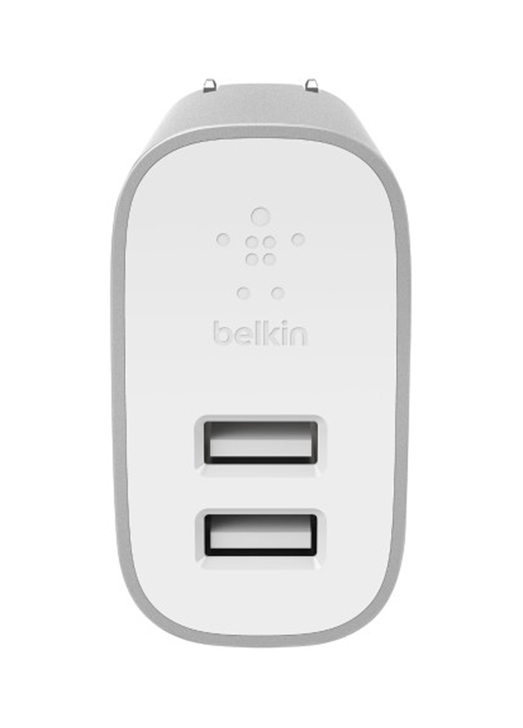 Сетевое зарядное устройство Belkin BOOST^CHARGE DUAL USB-24W/4.8A, Silver (F7U049VFSLV) серое
