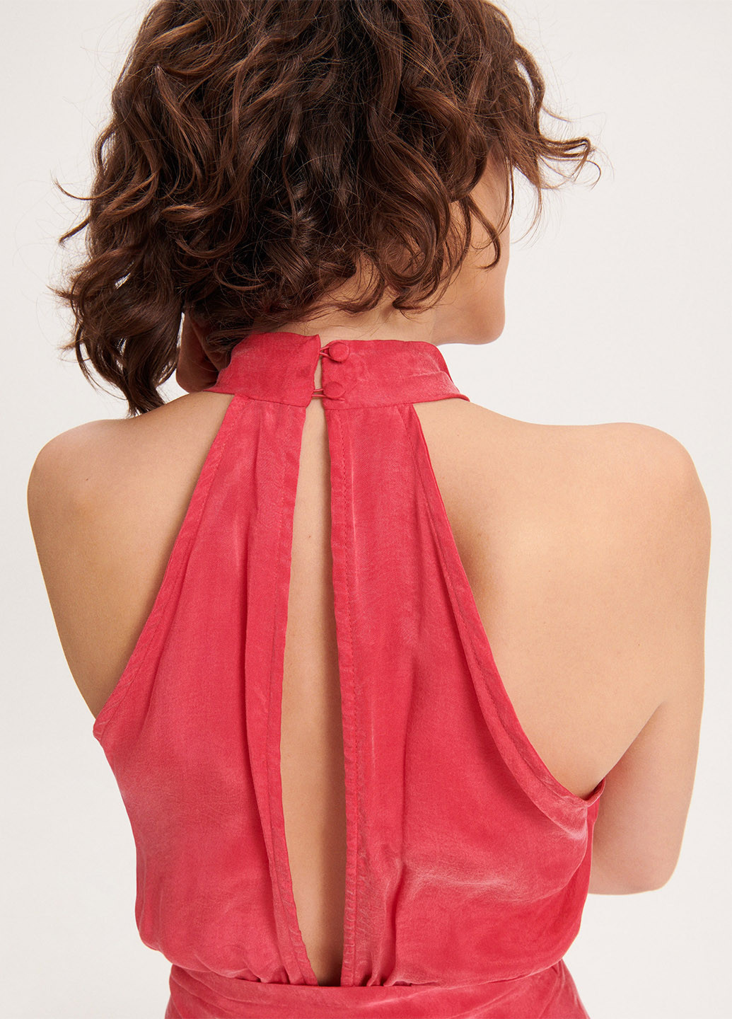 Комбінезон Reserved комбінезон-брюки однотонний темно-рожевий кежуал ліоцелл