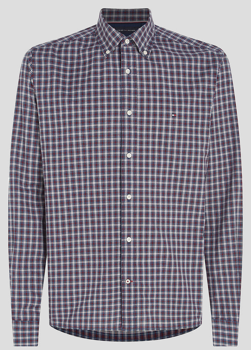 Синяя кэжуал рубашка в клетку Tommy Hilfiger