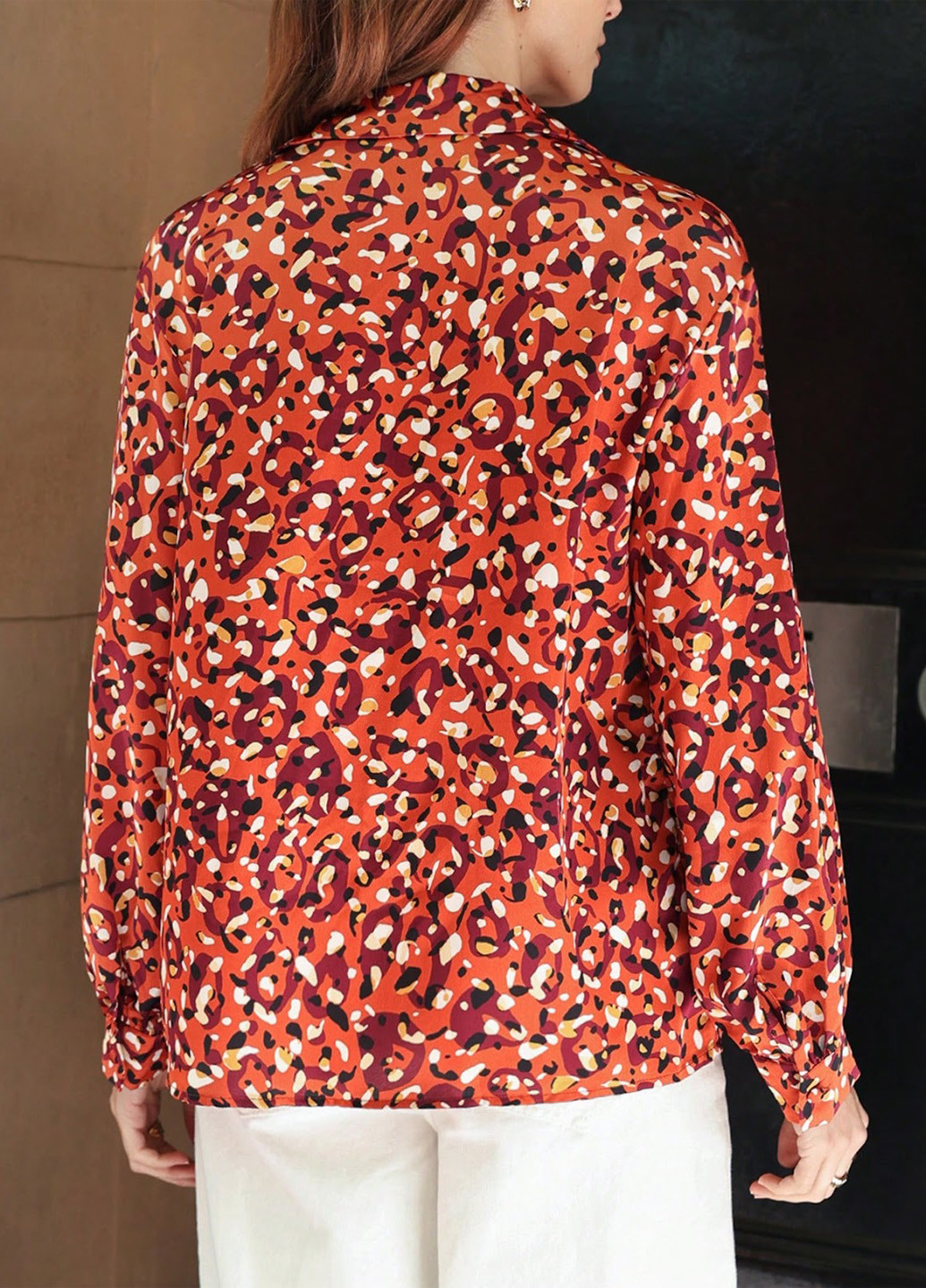 Терракотовая блуза SHEIN