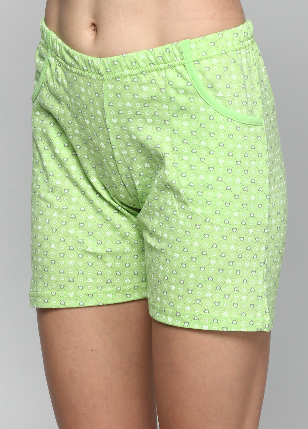 Зеленая всесезон пижама (футболка, шорты) Трикомир