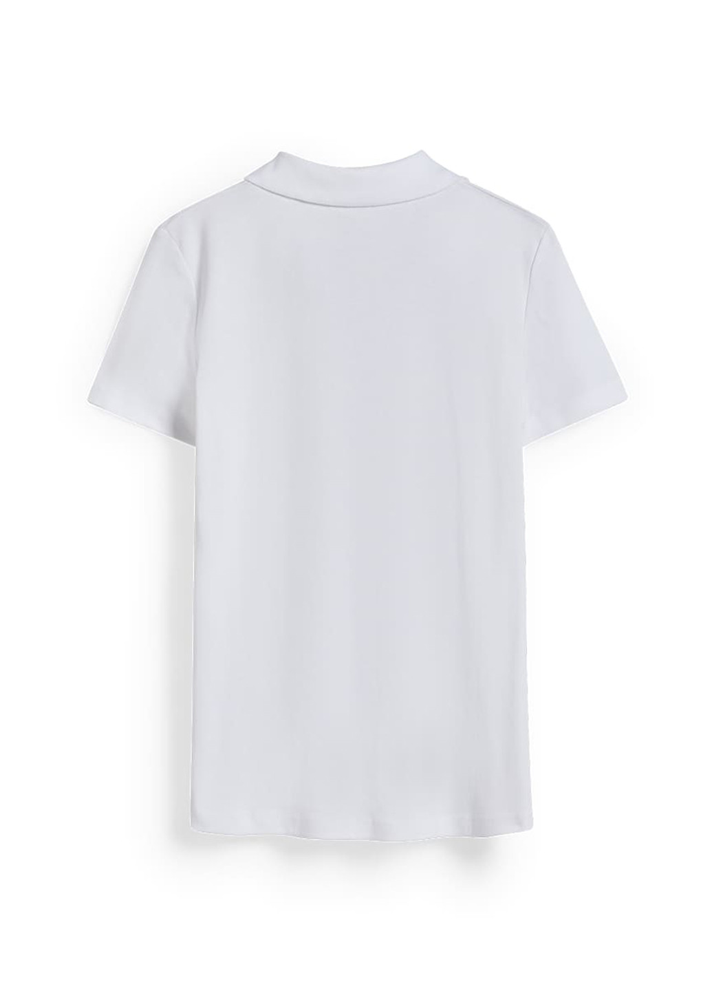 Белая женская футболка-поло C&A однотонная
