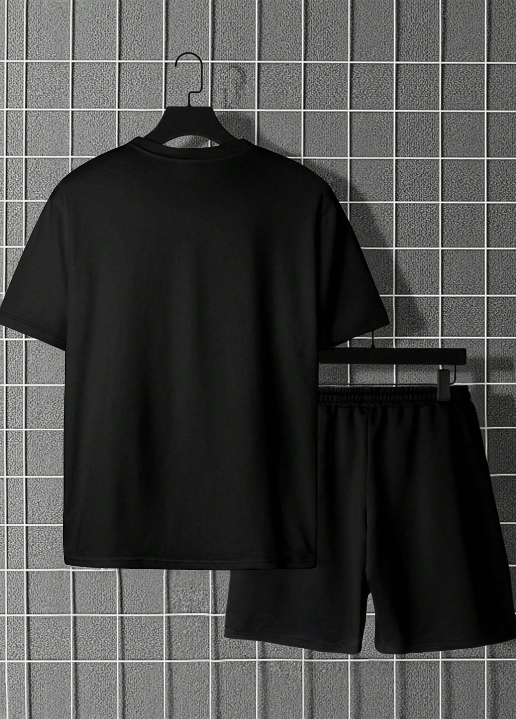 Комбинированный летний костюм (футболка, шорты) с шортами SHEIN