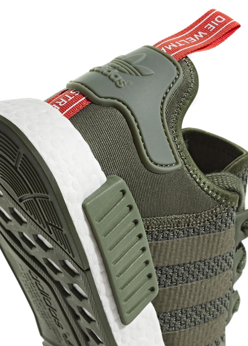 Оливковые (хаки) демисезонные кроссовки adidas NMD