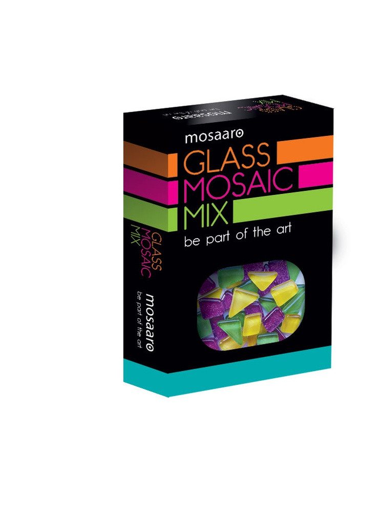 Стеклянная мозаика Мозаичный микс:зеленый, желтый, фиолетовый с блестками MA5002 Mosaaro (253875996)