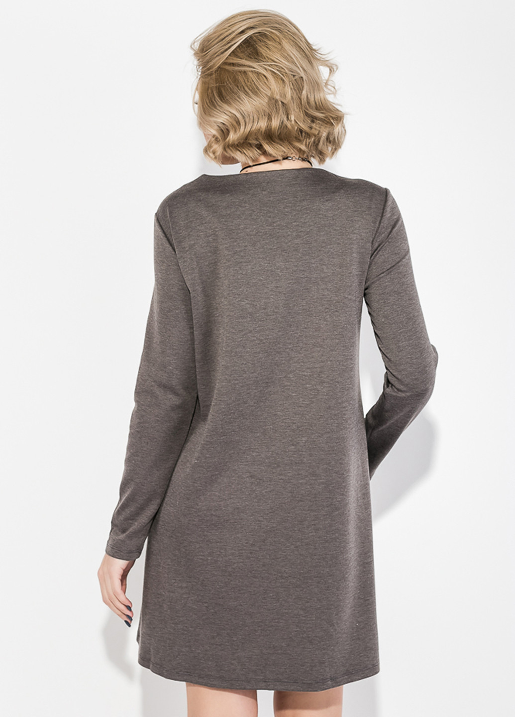 Серое кэжуал платье IMOGEN меланжевое
