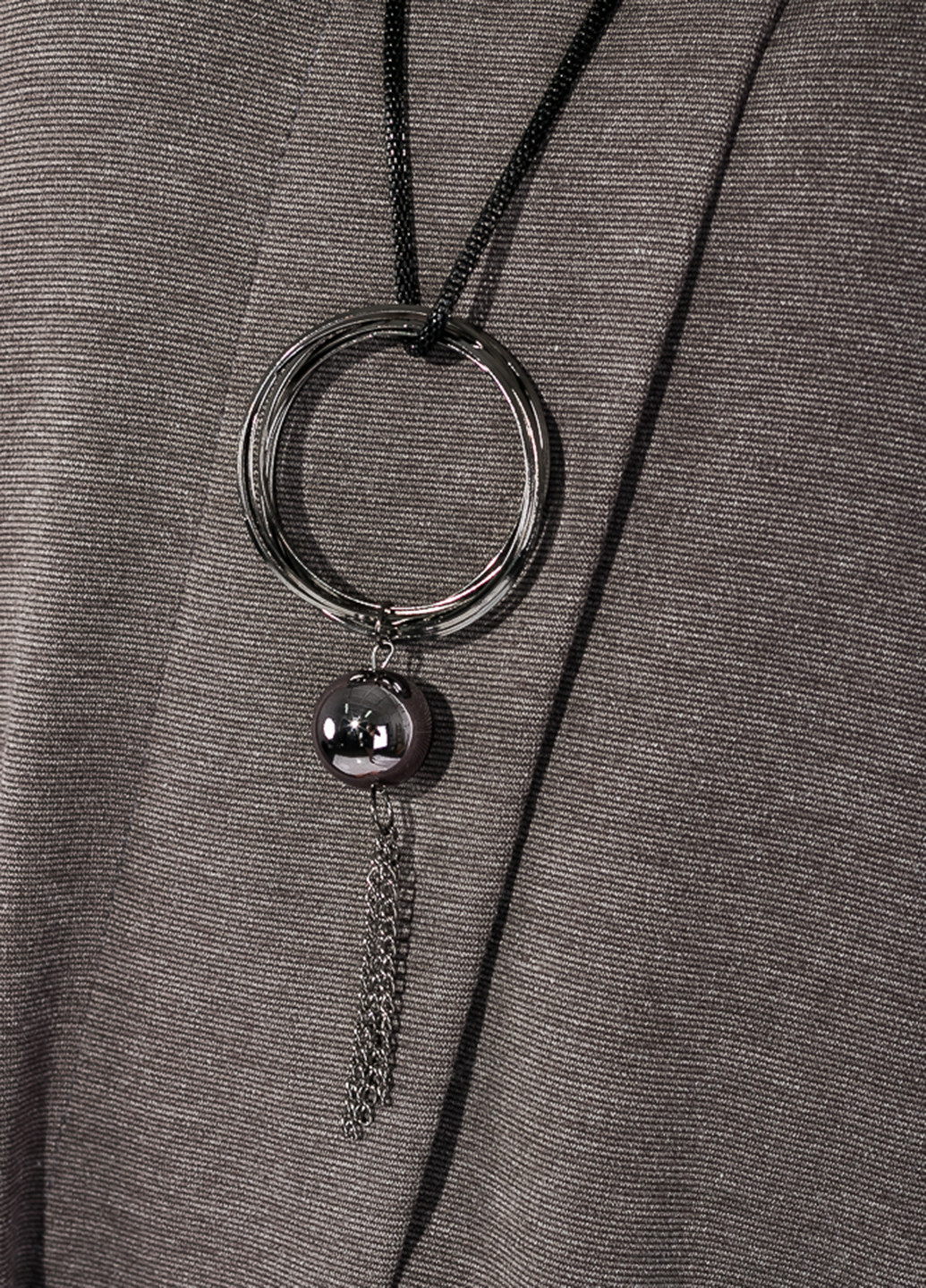 Серое кэжуал платье IMOGEN меланжевое