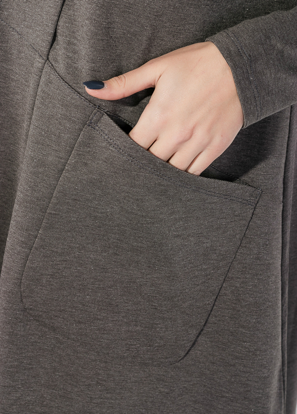 Серое кэжуал платье IMOGEN меланжевое