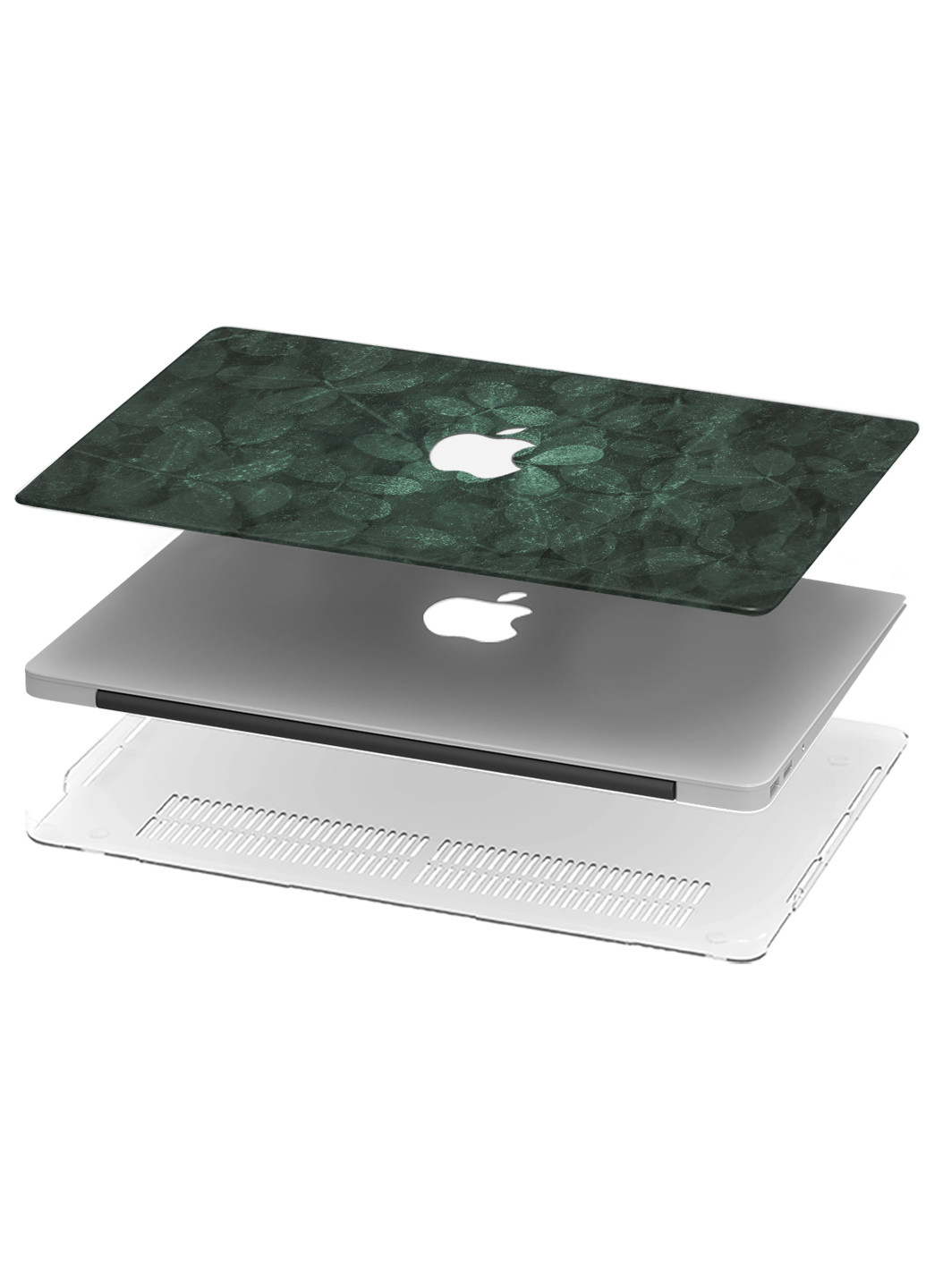 Чехол пластиковый для Apple MacBook Air 13 A1932 / A2179 / A2337 Паттерн Листья (Pattern) (9656-2770) MobiPrint (219124435)