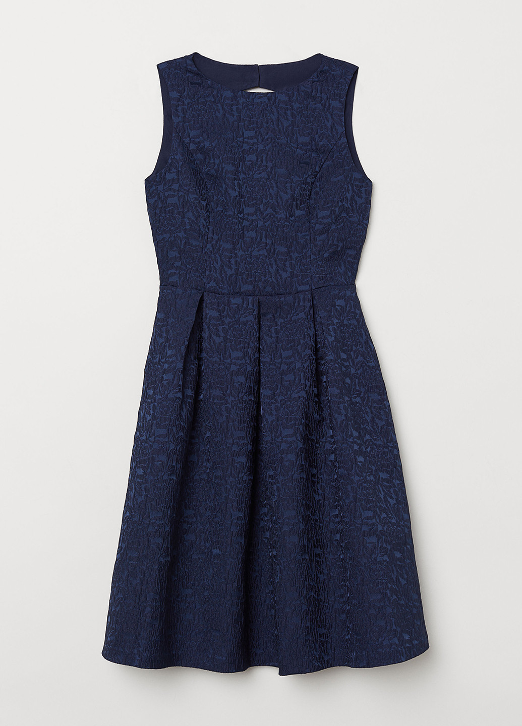 Синее кэжуал платье бэби долл H&M фактурное