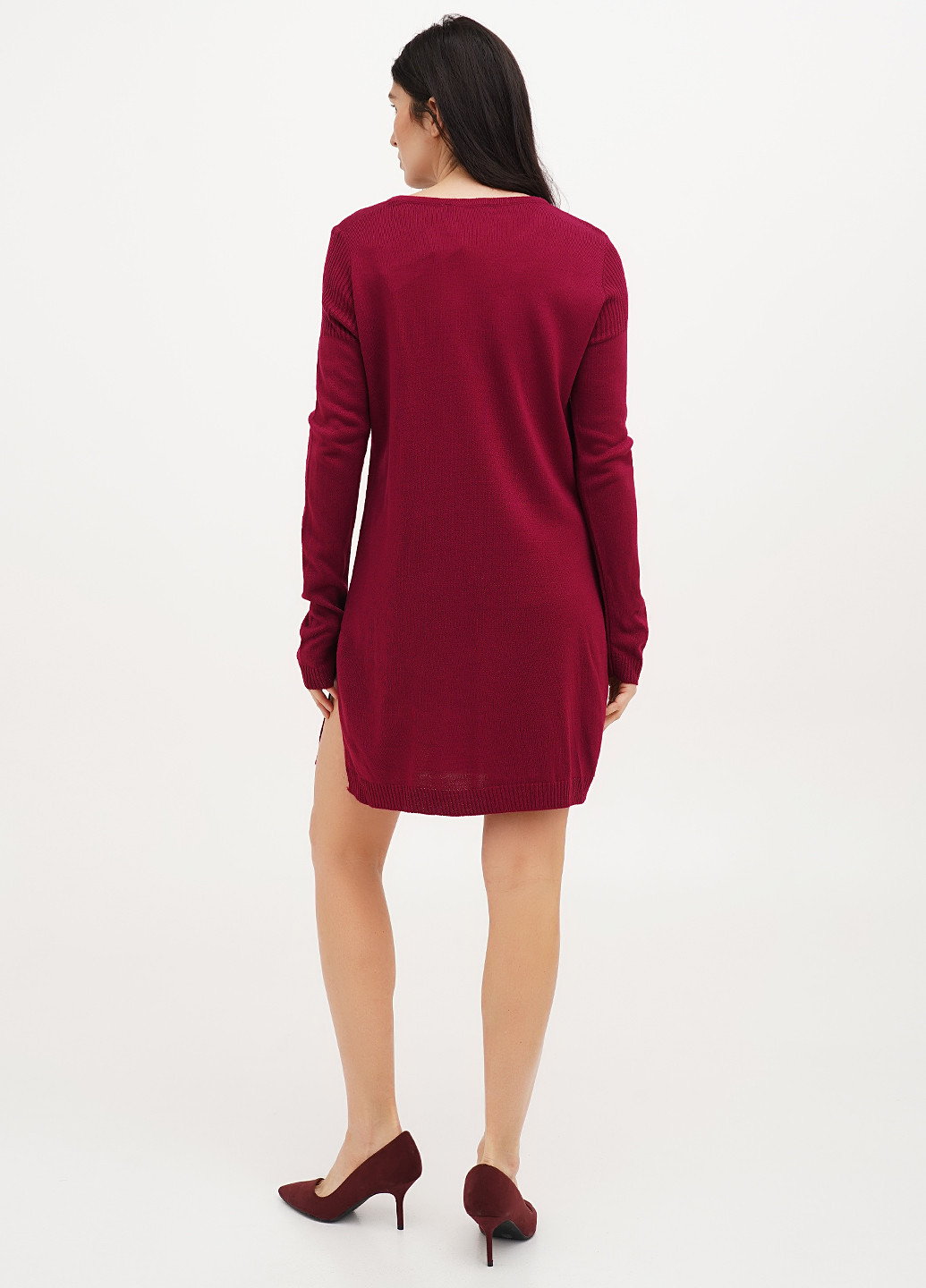 Бордова кежуал сукня сукня светр Imperial однотонна
