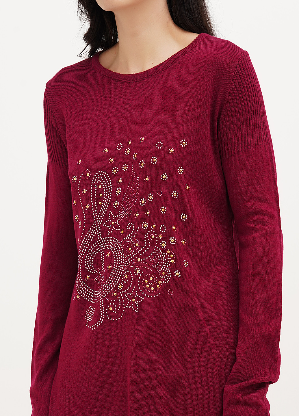 Бордова кежуал сукня сукня светр Imperial однотонна