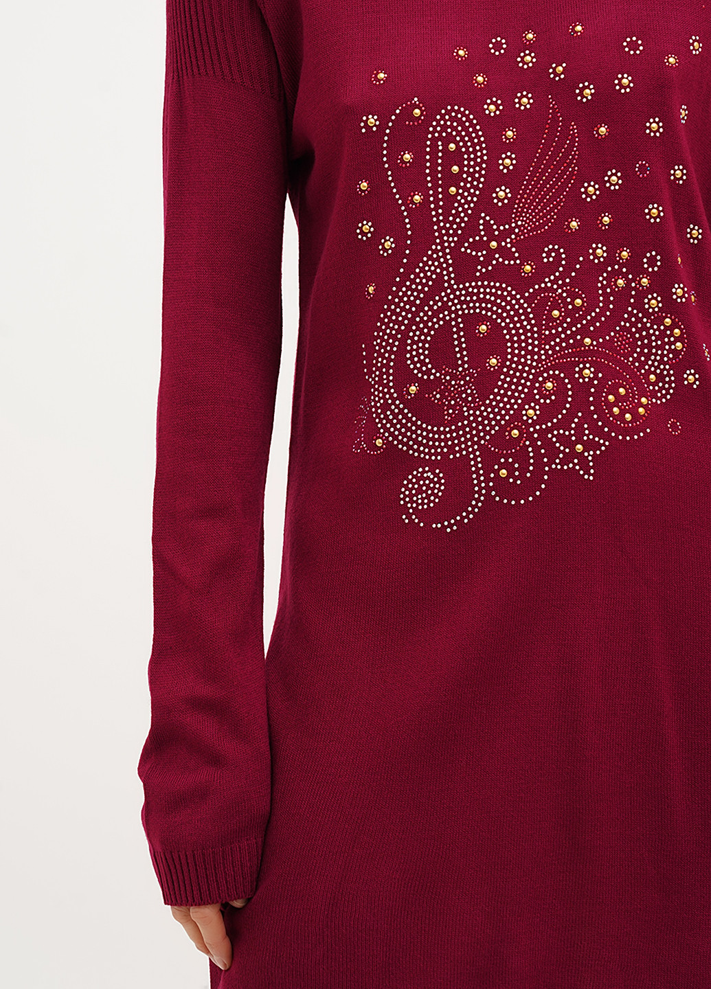 Бордова кежуал сукня сукня светр Imperial однотонна