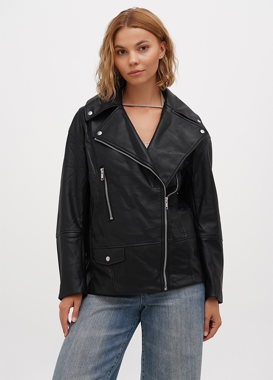 Чорна демісезонна куртка косуха H&M