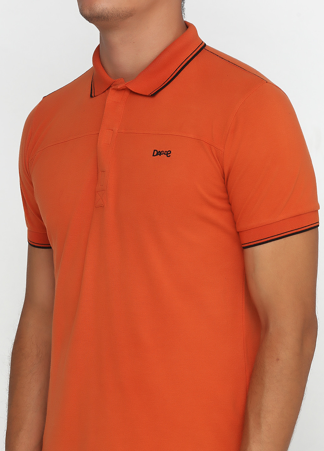 Оранжевая футболка-поло для мужчин Daggs однотонная