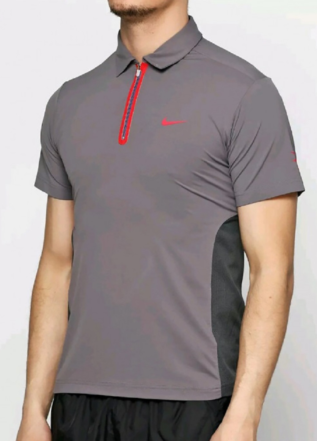 Темно-серая футболка-поло для мужчин Nike с логотипом
