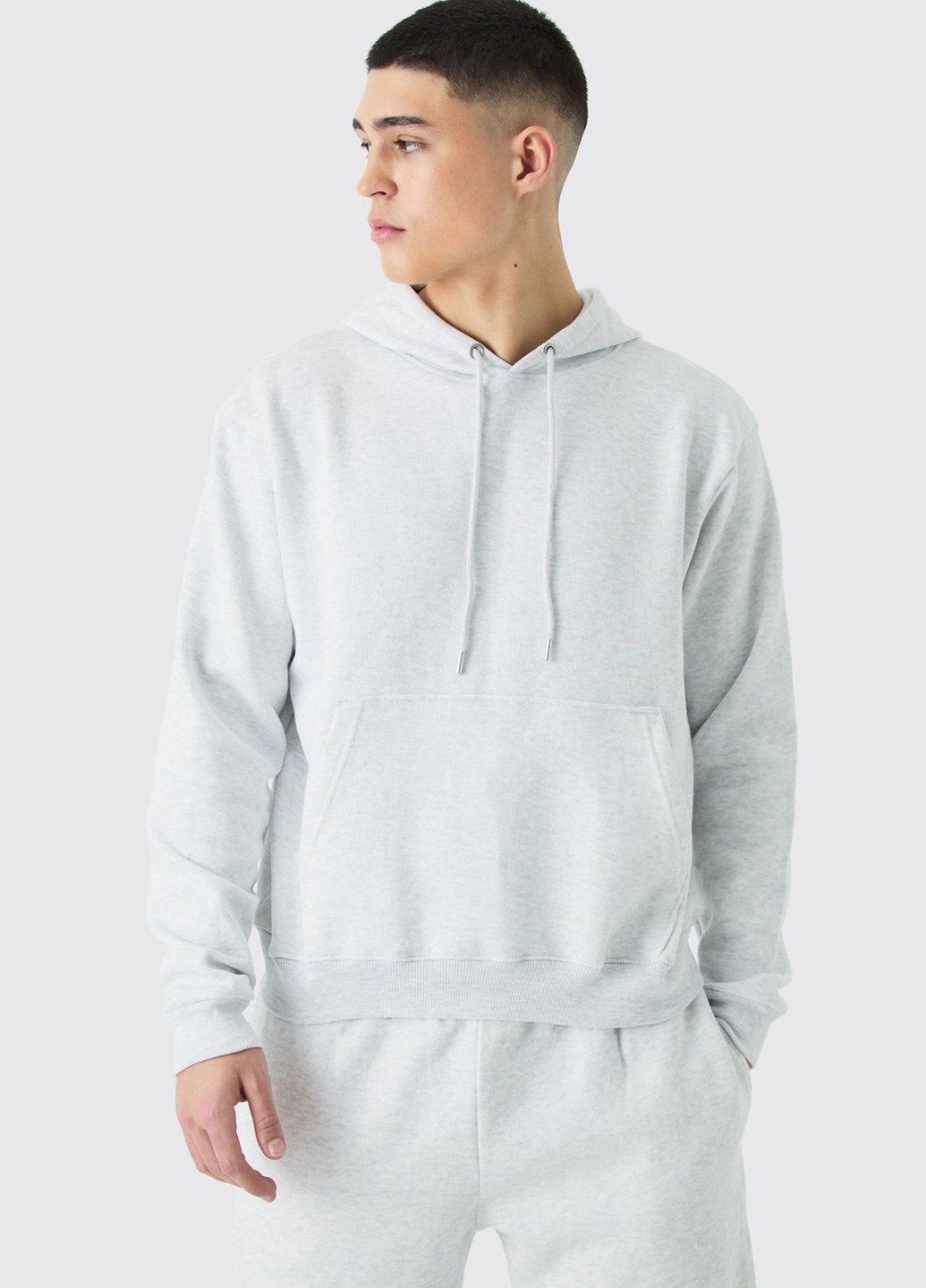 Світло-сірий демісезонний костюм (худі, штани) брючний Boohoo