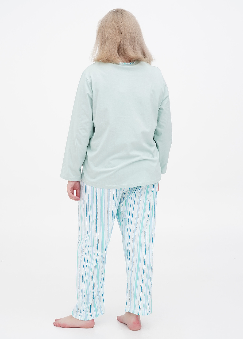 Мятная всесезон пижама (лонгслив, брюки) лонгслив + брюки Ascafa